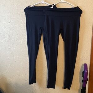 2 pairs of soft leggings  size medium